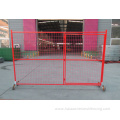 Red Canada Temporary Construction Fence with Gate Panel
